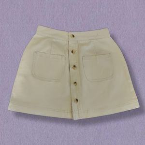 Vintage early 90s Chazzz Credentials Khaki Mini Skirt, sz. 5 (fits small)